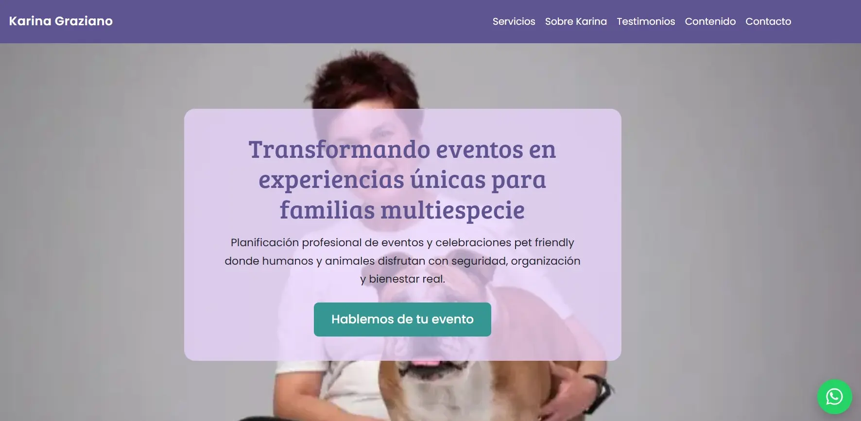 Karina Pet Planner website preview